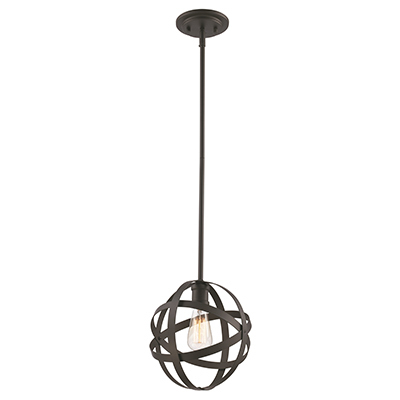 Trans Globe Lighting PND-2020 ROB Sphynx 10" Indoor Rubbed Oil Bronze Industrial Pendant
